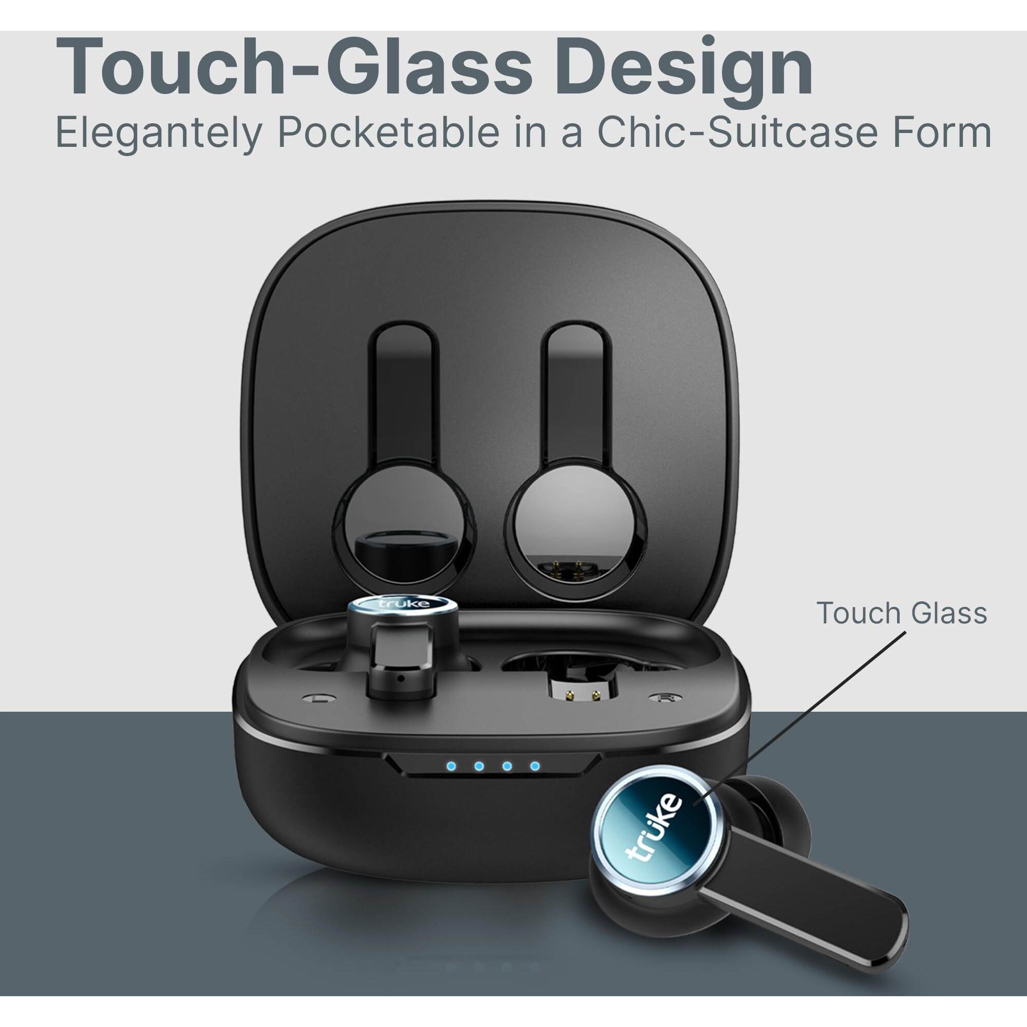 truke [Just Launched Buds Clarity 6 Dual Device Pairing in Ear Earbuds, 6Mic Adv. ENC, 80H Playtime, 35ms Ultra-Low Latency, 13mm Titanium Drivers, 3 EQ Modes, Fast Charge, BT 5.3, IPX5