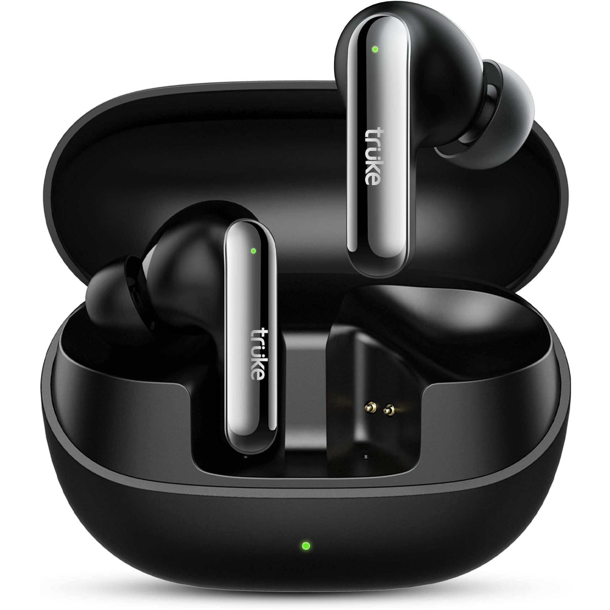 truke Just Launched Buds Clarity 5 v2 True Wireless in Ear Earbuds, 6Mic Adv. ENC, Dual Pairing, 80H Playtime, 35ms Ultra-Low Latency, 13mm Titanium Drivers, 3 EQ Modes, Fast Charge [Metal Black]