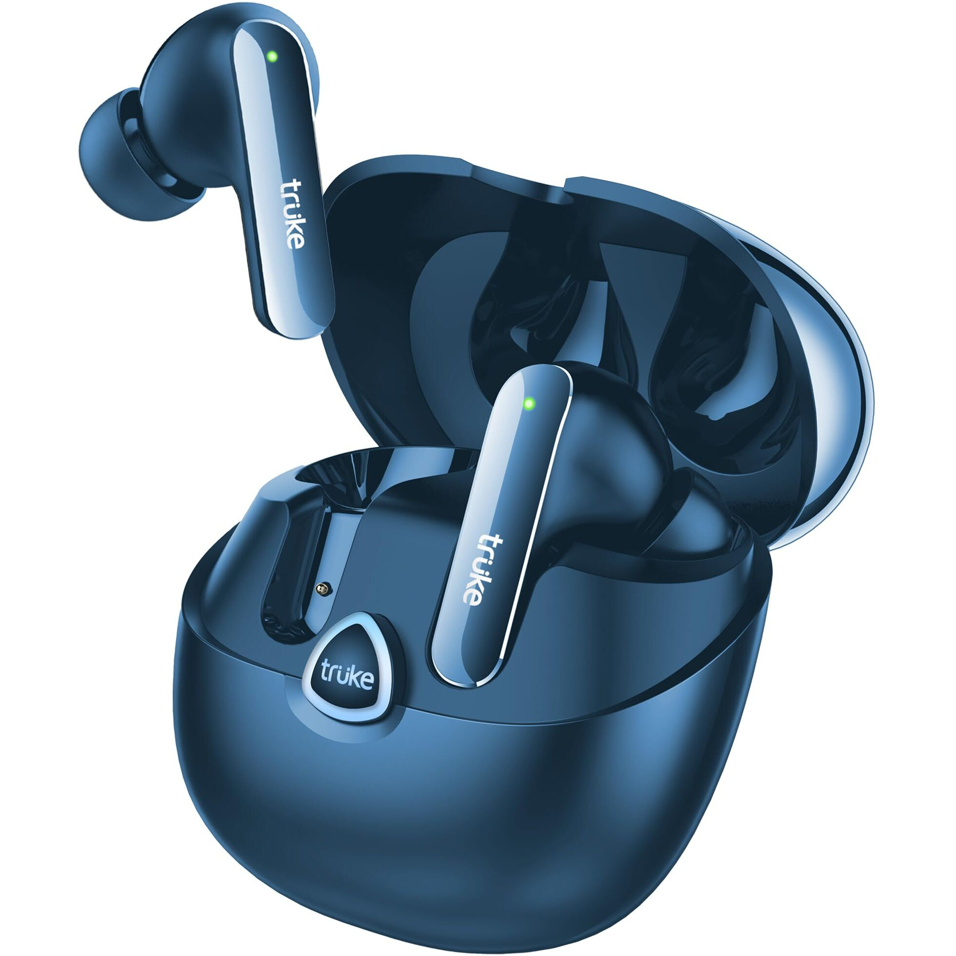 truke Buds F1 Ultra True Wireless in Ear Earbuds Spatial Audio Experience, 60H Playtime Ear Buds, Quad Mics Crystal-Clear Calls, Fast Charging, Bluetooth 5.3, Noise Cancellation, Gaming Mode (Blue)