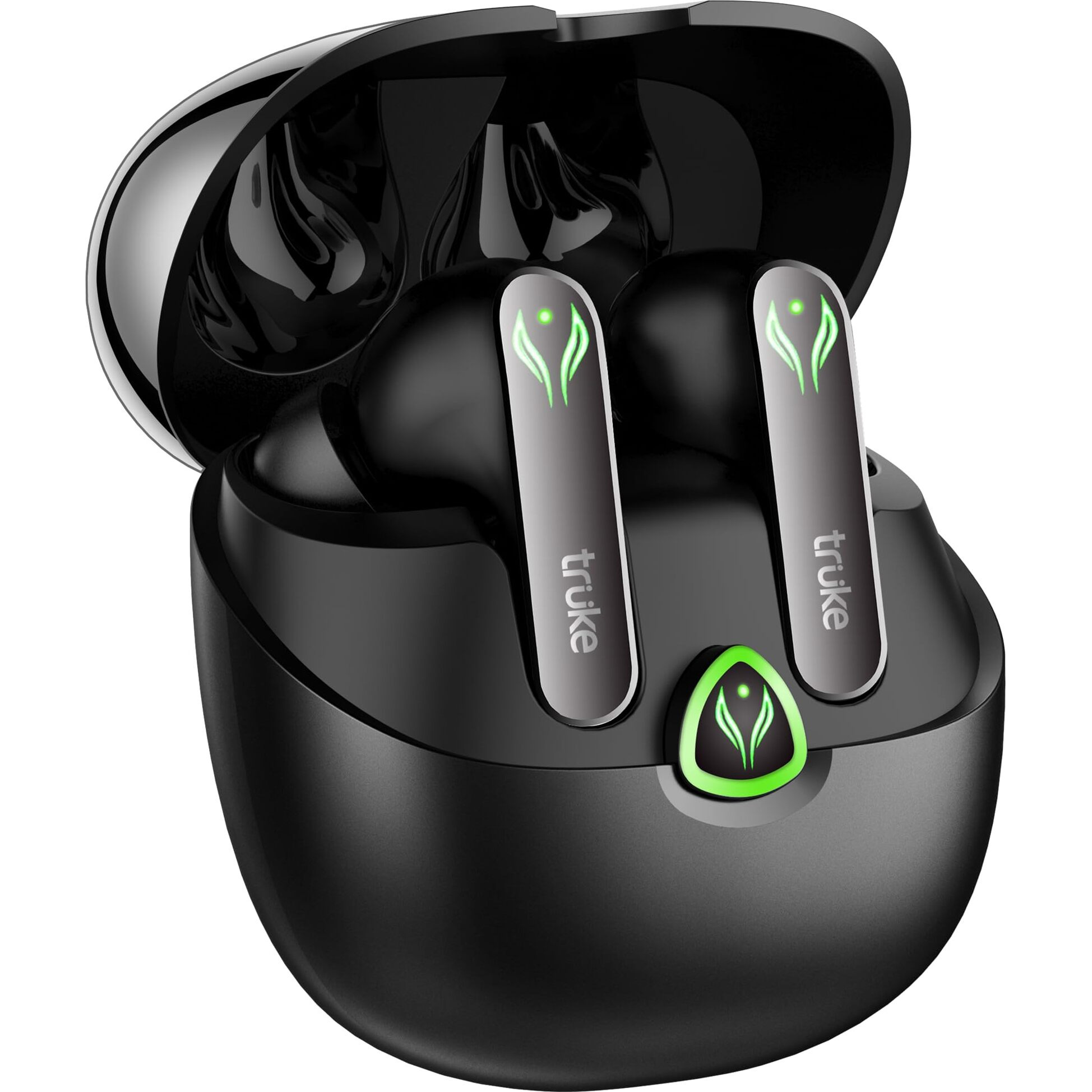 truke New Launch BTG Ultra True Wireless in Ear Earbuds, 40ms Ultra Low Latency Battle Mode Gaming Ear Buds, 60H Playtime, Quad Mics Crystal-Clear Calls, Fast Charging, BT 5.4, Noise Cancellation