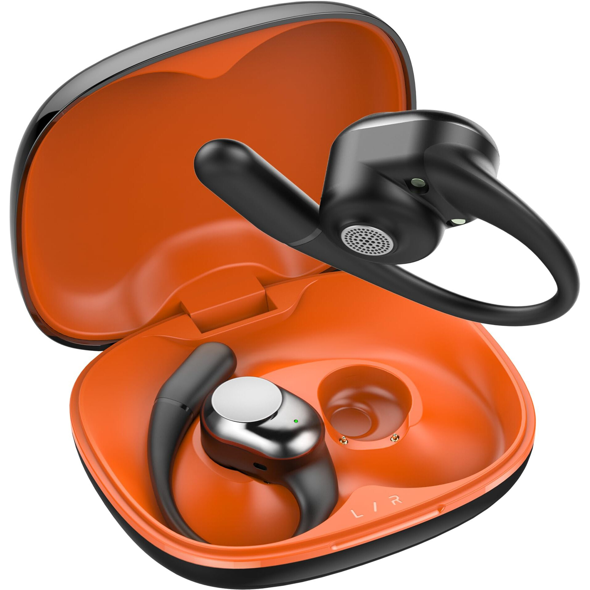 truke Newly Launched Buds Freedom Open Ear Wireless Earbuds with PureVoice Technology, 16mm Beryllium Speaker, 60H Playtime, Quad Mic for Crystal-Clear Calls, Fast Charging, BT 5.4 (Sunset Black)