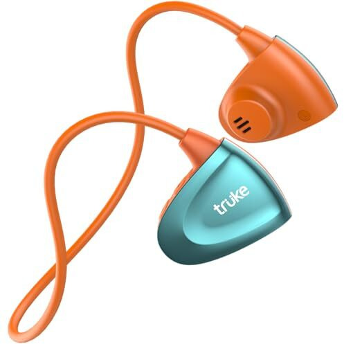 truke Newly Launched Yoga Beat Open Ear Neckband with 360-degree Titanium Alloy Flex Comfort, 14.2mm Drivers, 30H Playtime, Dual Mic for Crystal-Clear Calls, Fast Charging, BT 5.4 (Pulse Orange)