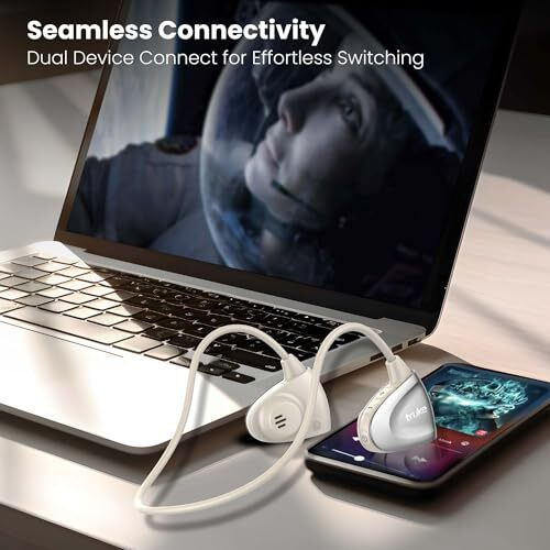 truke Newly Launched Yoga Beat Open Ear Neckband with 360-degree Titanium Alloy Flex Comfort, 14.2mm Drivers, 30H Playtime, Dual Mic for Crystal-Clear Calls, Fast Charging, BT 5.4 (Beige Gold)