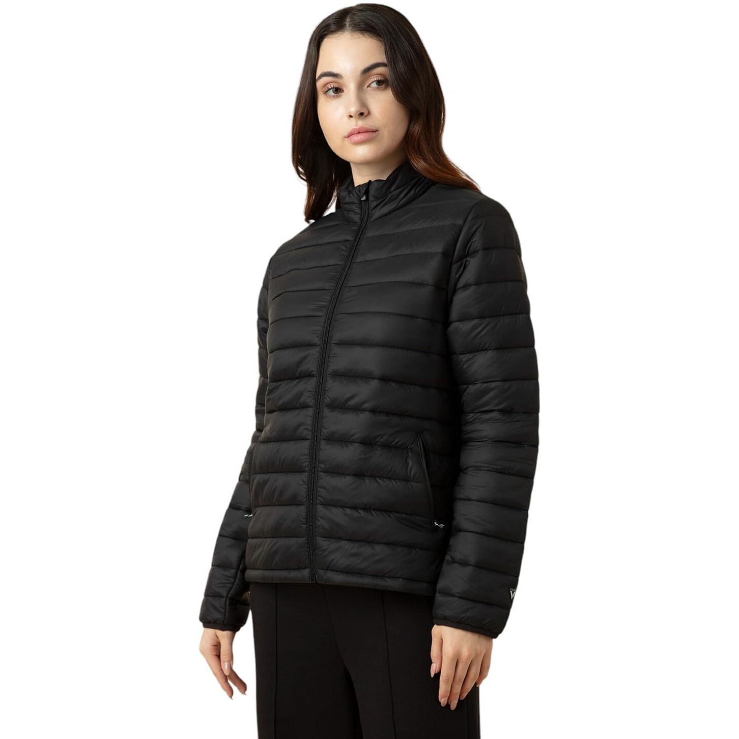Van Heusen Women's Polyester Standard Length A-Line Coat (66409_Black Large)