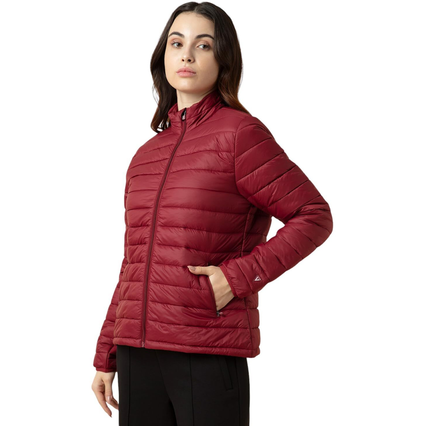 Van Heusen Women's Polyester Standard Length A-Line Coat (66409_Maroon Large)