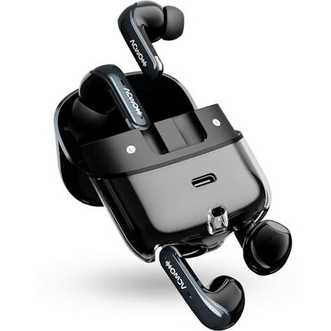 ACwO Dwots Fire ANC|India's First 4 in Ear Buds in 1 Case with ANC|70Hrs Battery|ANC&Transparency Mode|Bass&Theatre Modes|4 Mics Ai-Enc for Clear Calls|3D Spatial Audio(Eclipse Black)