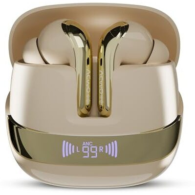 ACwO DwOTS 747 TWS Earbuds | Dual Device Connectivity | ANC 32dB | 4 AI-ENC Mics | 65H Playback | Bass & Theatre Modes | 3D Spatial Audio | Bluetooth 5.4 | Coffee Cream