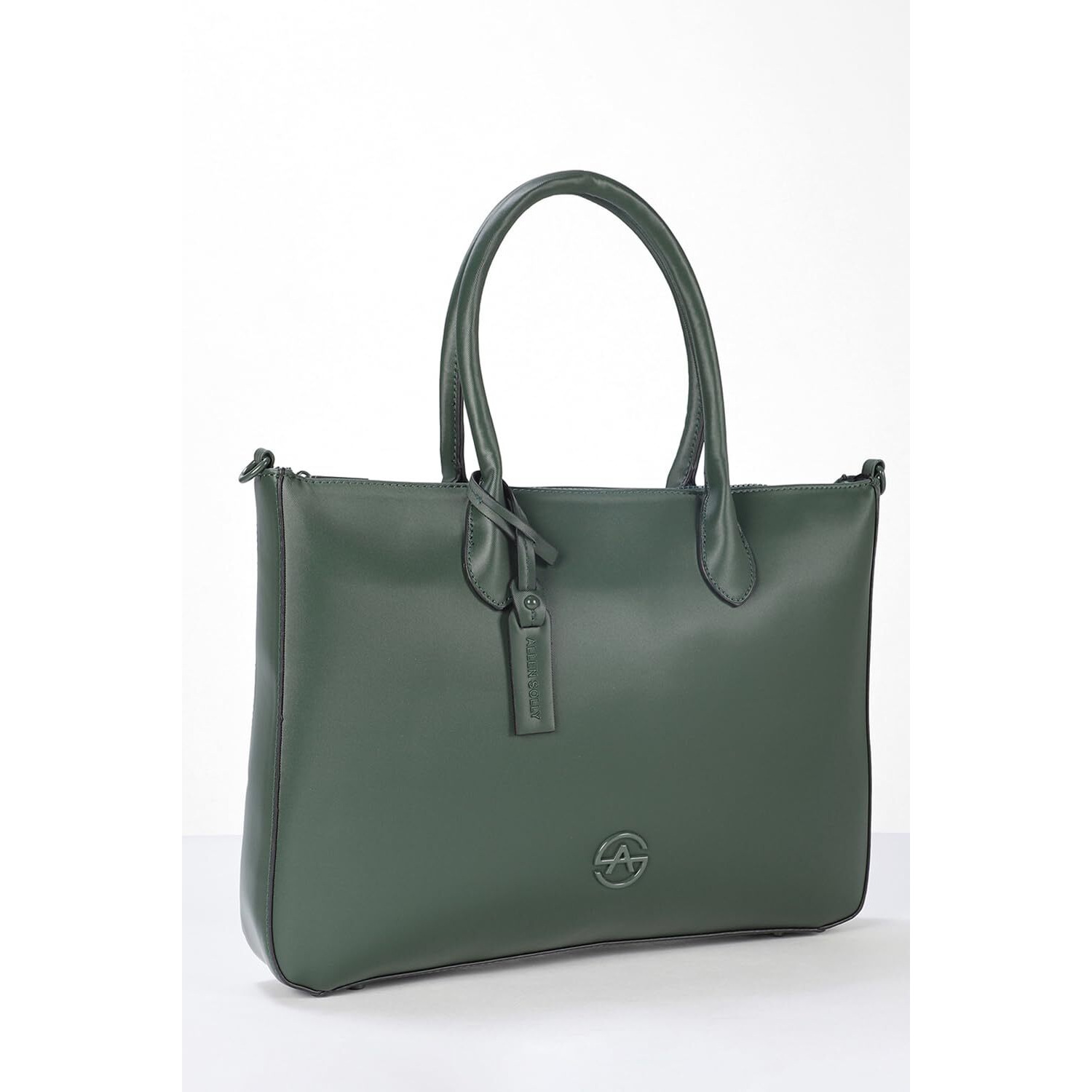 Allen Solly Women's Solid Casual Handheld Bag,Green