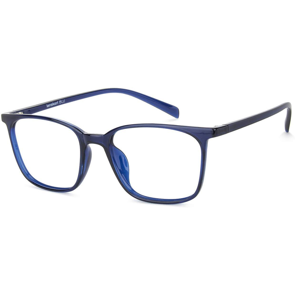 LENSKART BLU | Zero Power Blue Cut Computer Glasses | Gaming Glasses | Anti Glare, Lightweight & Blocks Harmful Rays | UV Protection Specs | Men & Women | Medium | LB E13526