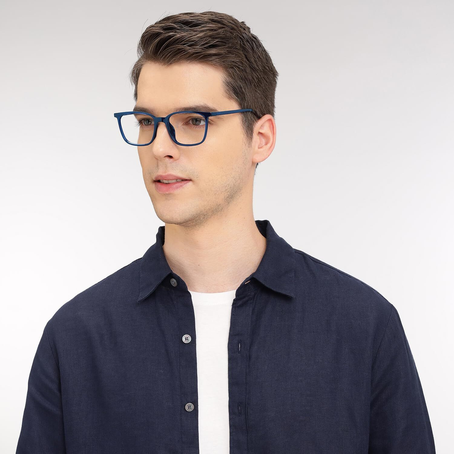 LENSKART BLU | Zero Power Blue Cut Computer Glasses | Gaming Glasses | Anti Glare, Lightweight & Blocks Harmful Rays | UV Protection Specs | Men & Women | Medium | LB E13526
