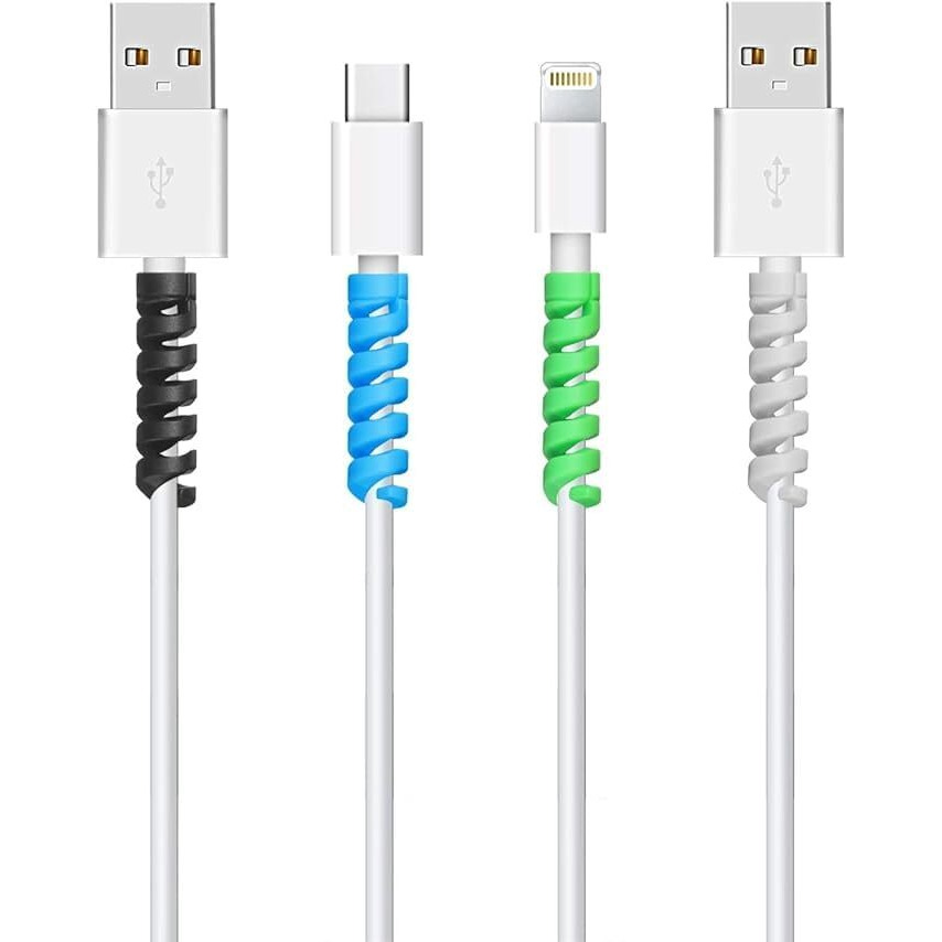 HUMBLE Spiral Charger Cable Protector Data Cable Saver Charging Cord Protective Cable Cover (25 Pieces)