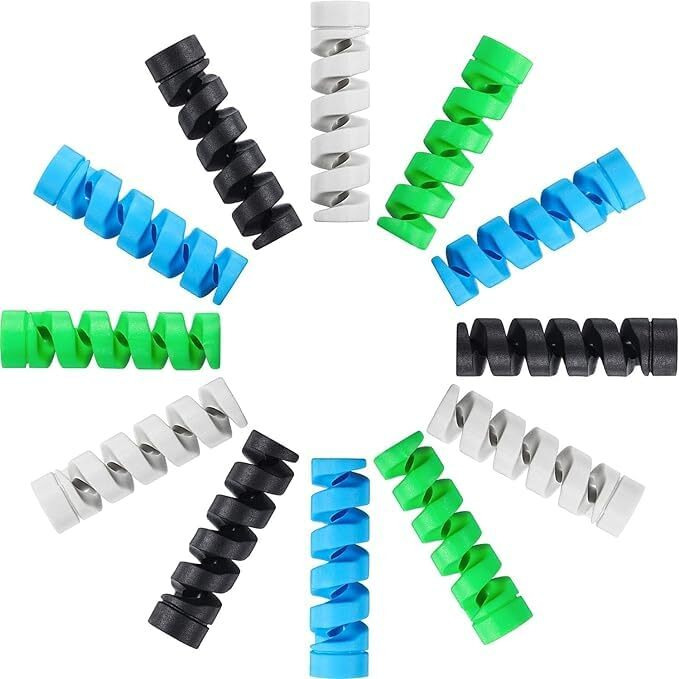 HUMBLE Spiral Charger Cable Protector Data Cable Saver Charging Cord Protective Cable Cover (25 Pieces)