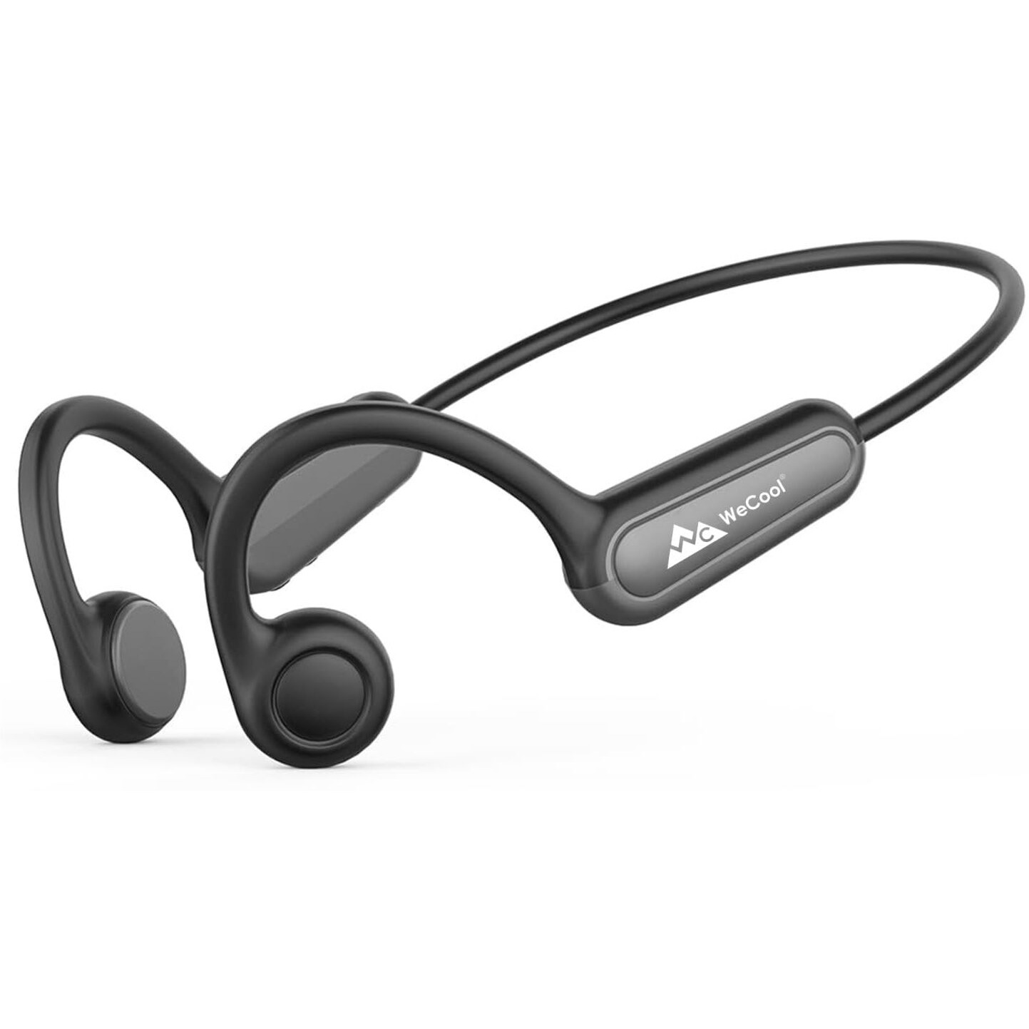 WeCool Moonwalk M1 Bone Conduction Open Ear Headphones, 5.4 Bluetooth Earphones, IPX5 Water & Sweatproof Comfort-fit Earphones with Ear Hook, Ideal for Cycling, Hiking, Sports, Gym, Workout- Black