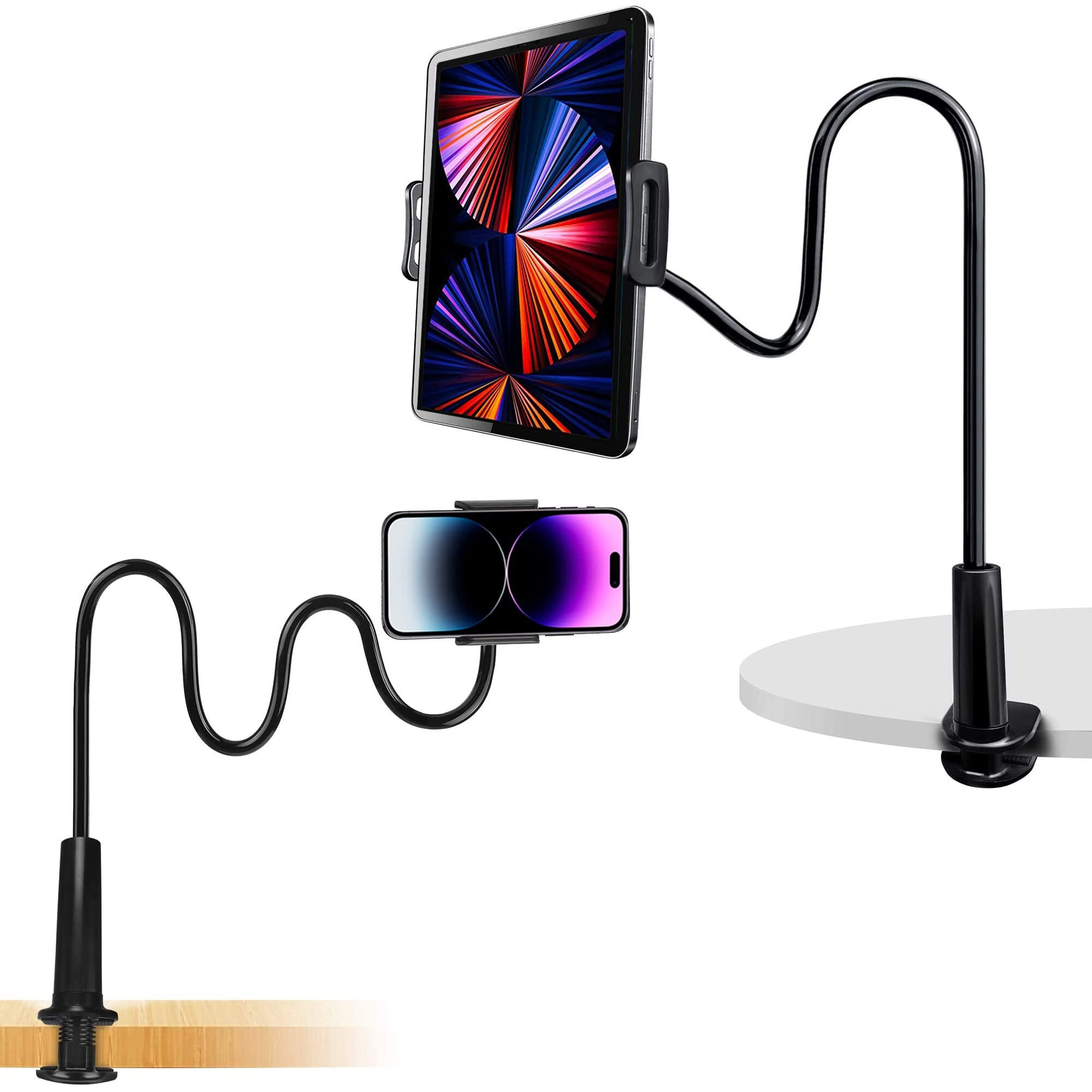 Xtore Universal Mobile Phone Holder & Tablet Tabletop Holder with 360 Rotation (Black, Pack of 1)