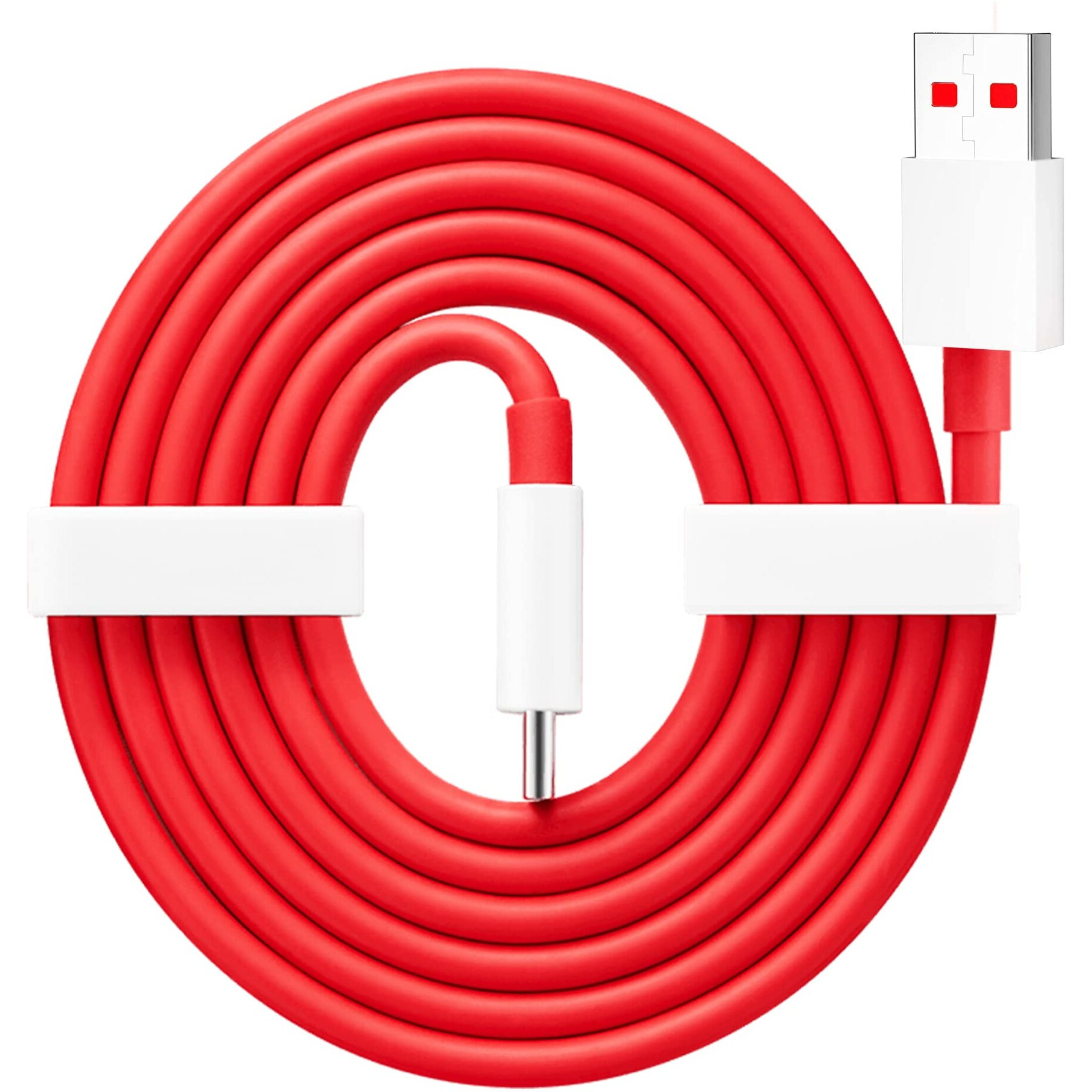 CEDO 65W OnePlus Dash Warp Charge Cable, USB A to Type C Data Sync Fast Charging Cable Compatible with One Plus 3 /3T /5 /5T /6 /6T /7 /7T /7 pro, Nord 2/CE & for All Type C Devices - 1 Meter, Red