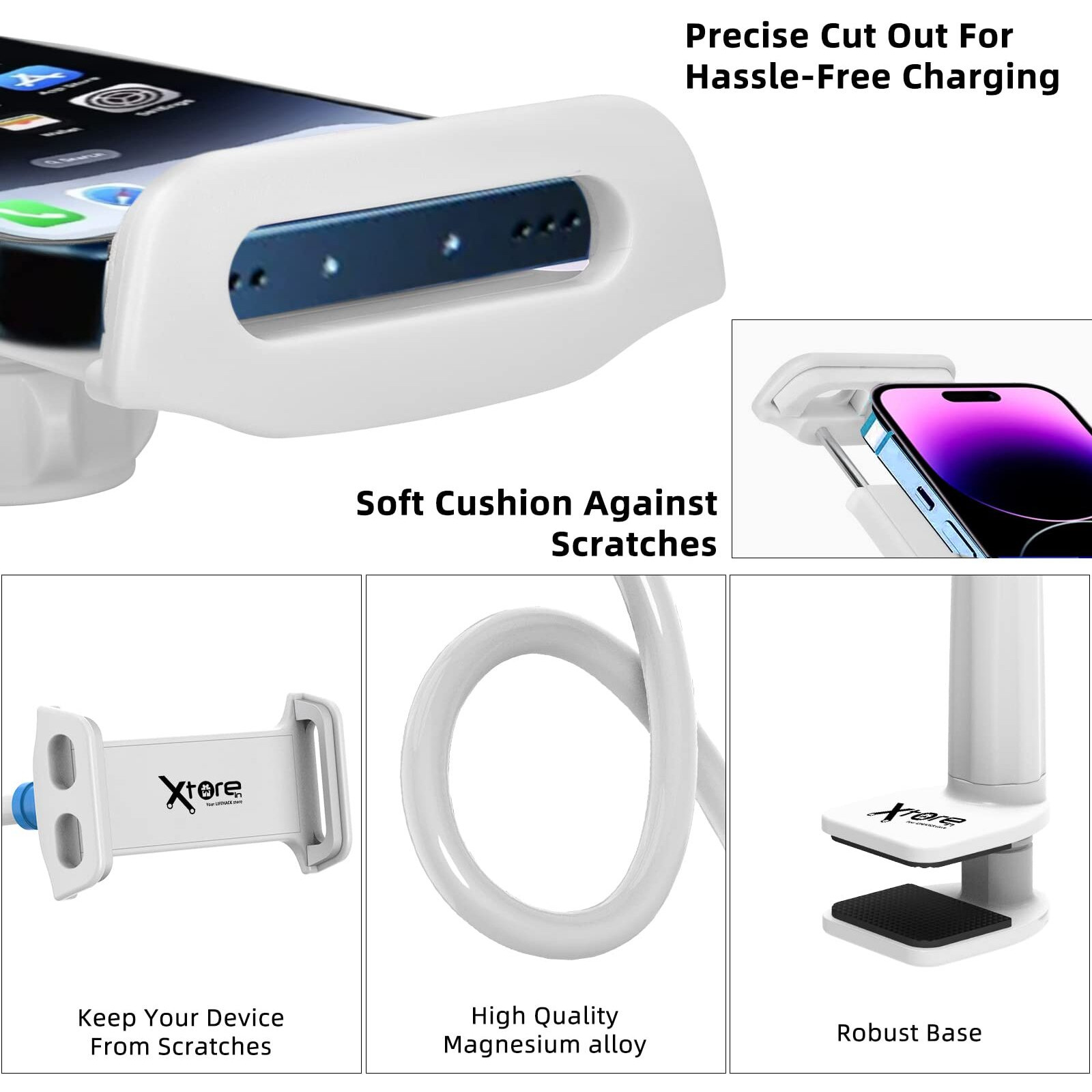 Xtore Universal Mobile Phone Holder & Tablet Holder with 360 Rotation