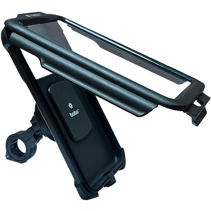 BOBO BM10H PRO Handlebar Mount with Vibration Controller, Fully Waterproof Bike/Motorcycle/Scooter Mobile Phone Holder Mount, Ideal for Maps and GPS Navigation (Black)