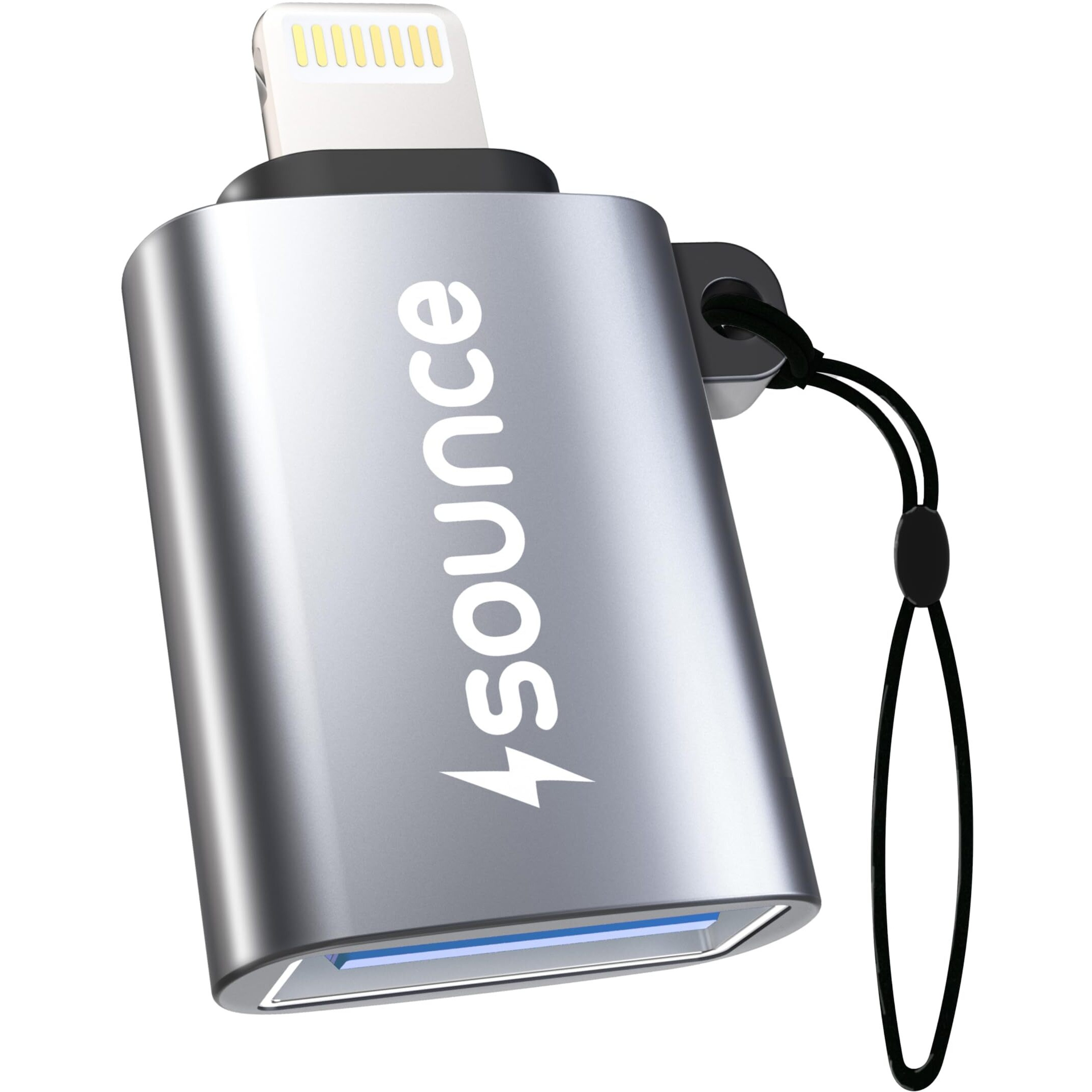 Sounce USB OTG for iPhone/iPad, Lightning OTG Pendrive Adapter Compatible with All iOS Devices, USB Female Support Connect USB Flash Drive, Keyboard, Mouse