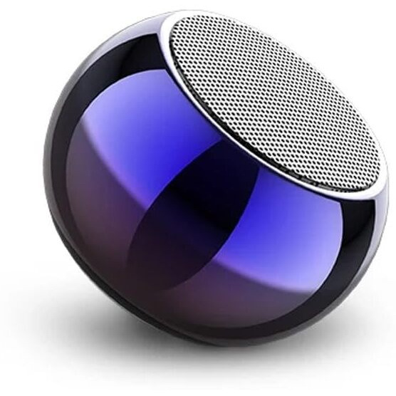 EDNITA jbl Ultra Mini Wireless Bluetooth Speaker with Heavy Metal Electroplating Round Speaker | Wireless Power Button Controlled, Long Lasting Battery & Quick Charge Pack of 1 (Multicolor)