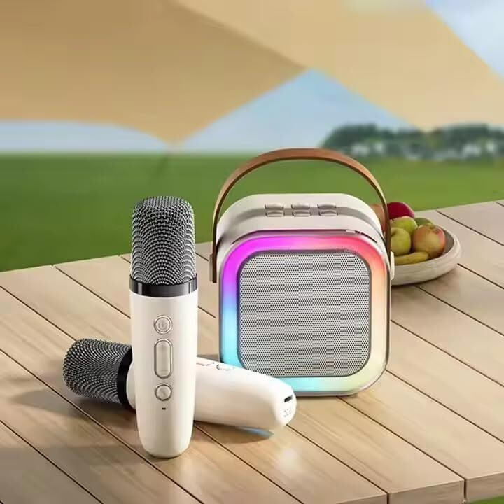 Kidara 2025 New Karaoke Machine for Kids with 2 Two Wireless Mics 4-12 Years Toys Gifts for Girls Boys Ages 4, 5, 6, 7, 8, 9, 10, 12 +Year Birthday Double Mic (Multicolor)