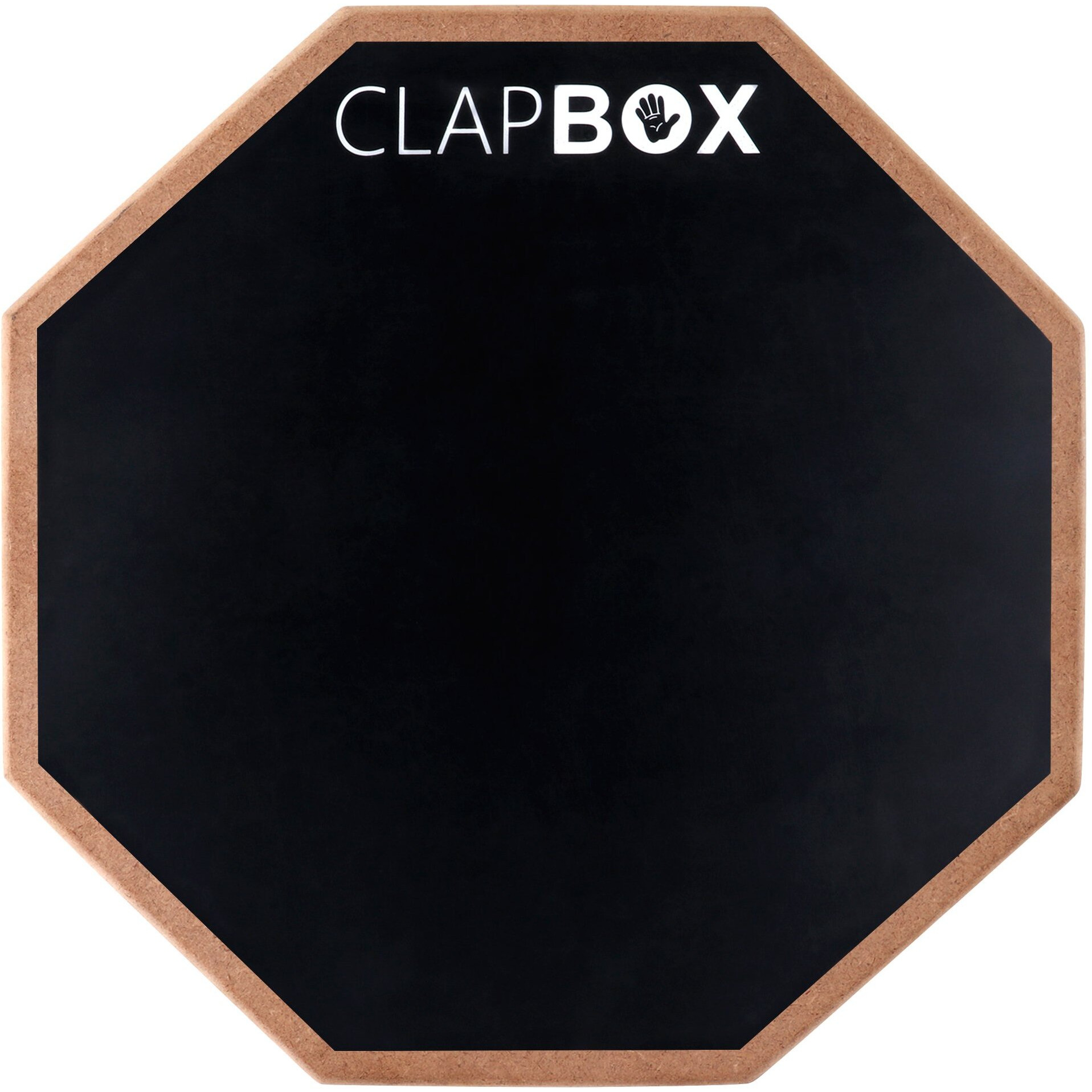 Clapbox Drum Practice Pad - 12 inches, Black (Practice pad only)