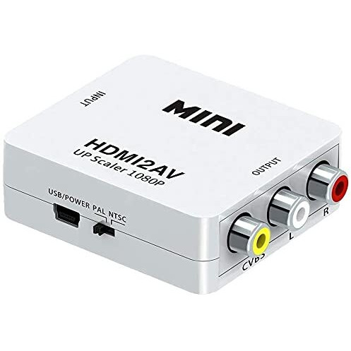 NISHTECH HDMI to RCA,HDMI to AV, 1080P HDMI to 3RCA HDMI2AV AV Composite Video Audio Converter Adapter Media Streaming Device