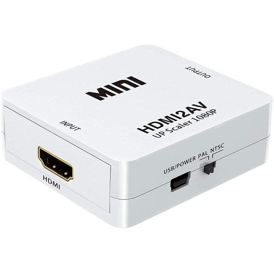 NISHTECH HDMI to RCA,HDMI to AV, 1080P HDMI to 3RCA HDMI2AV AV Composite Video Audio Converter Adapter Media Streaming Device