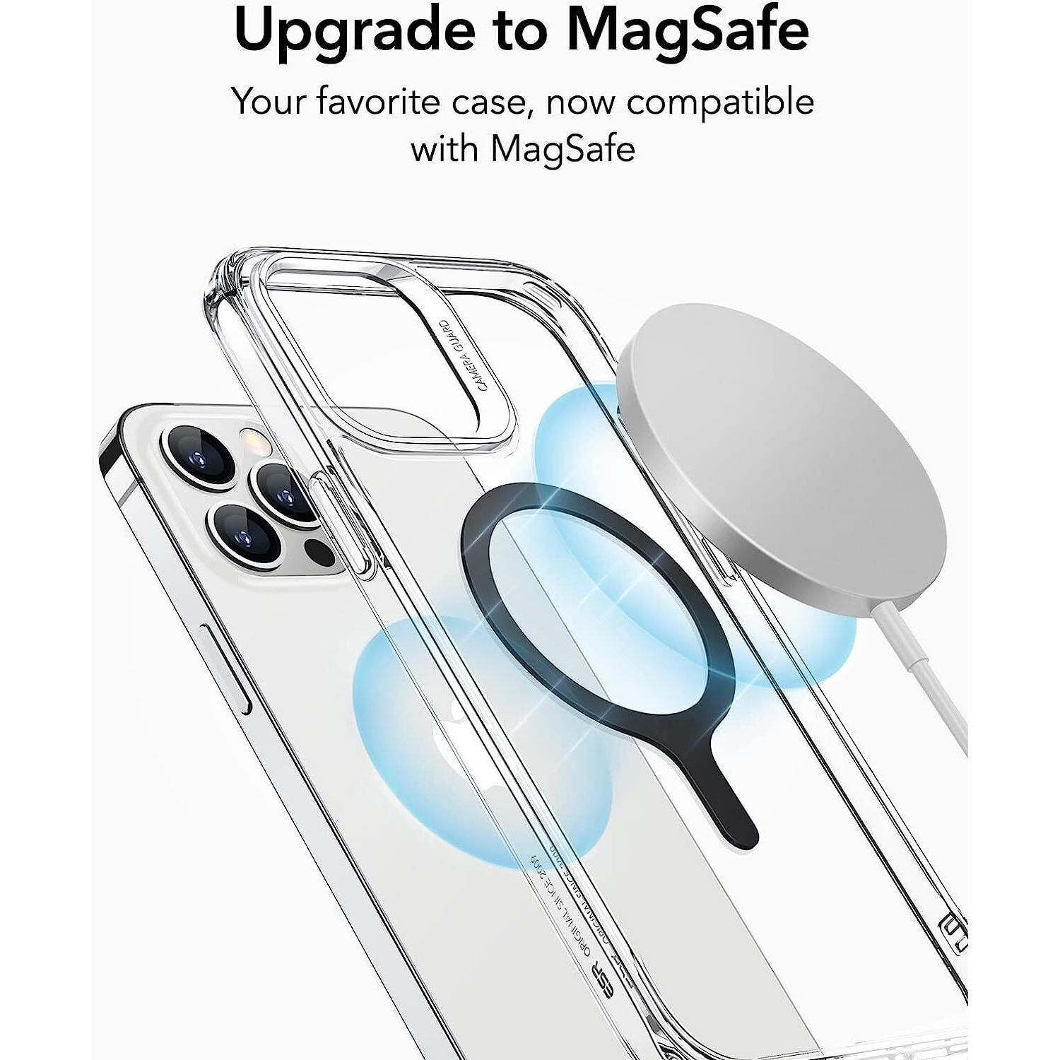 GadgetBite Universal MagSafe Ring 360, MagSafe Sticker, MagSafe Magnet, MagSafe Conversion Kit for iPhone16 /15/14/13/12/11/X Series,Samsung Galaxy S22/S21/20 and More, MagSafe Accessories - Black