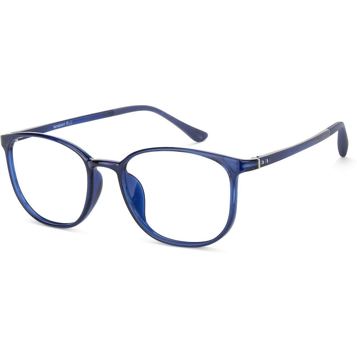 LENSKART BLU | Zero Power Blue Cut Computer Glasses | Gaming Glasses | Anti Glare, Lightweight & Blocks Harmful Rays | UV Protection Specs | Men & Women | Medium | LB E13528