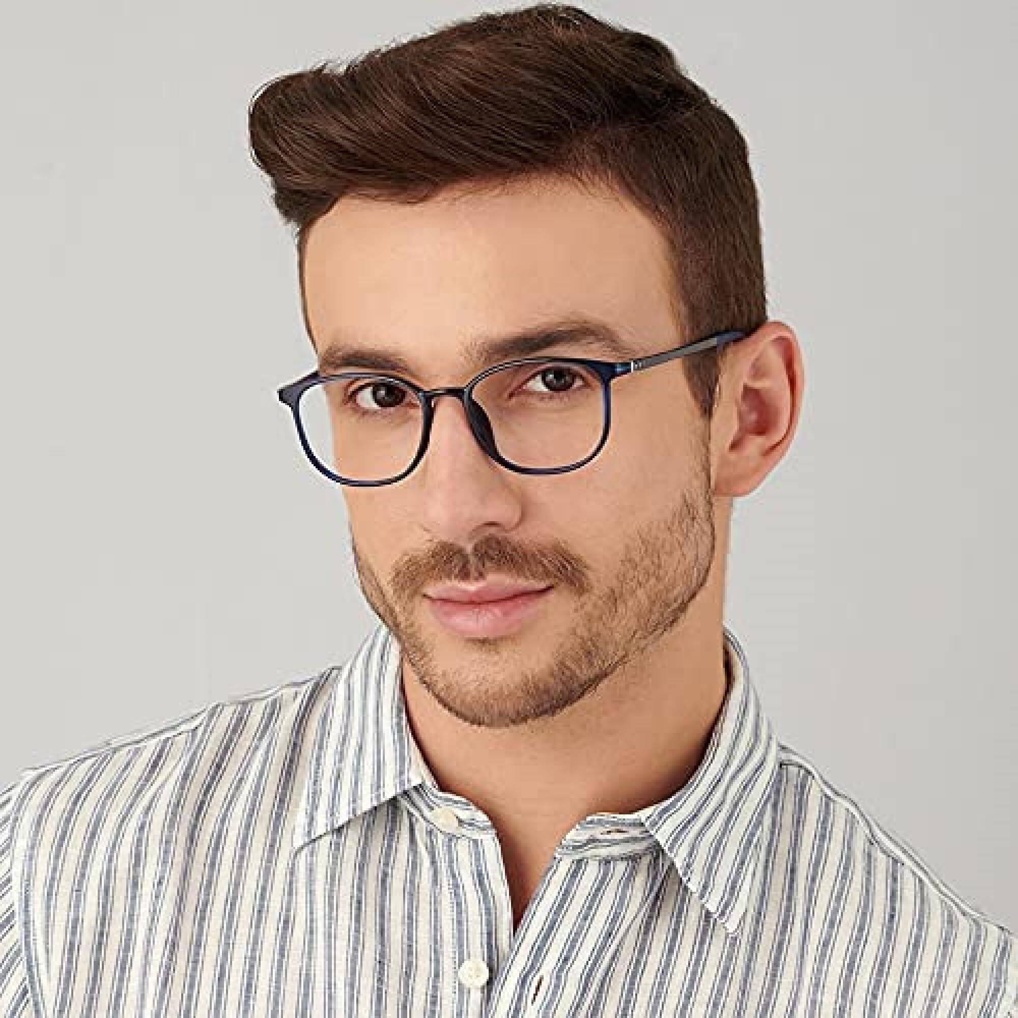 LENSKART BLU | Zero Power Blue Cut Computer Glasses | Gaming Glasses | Anti Glare, Lightweight & Blocks Harmful Rays | UV Protection Specs | Men & Women | Medium | LB E13528