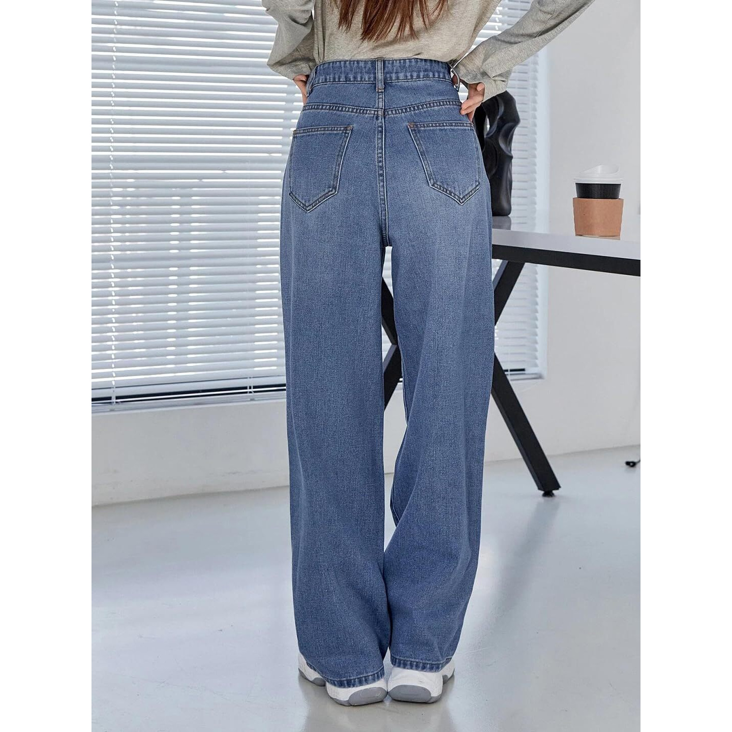 KOTTY Womens High Rise Cotton Lycra Regular Fit Solid Jeans