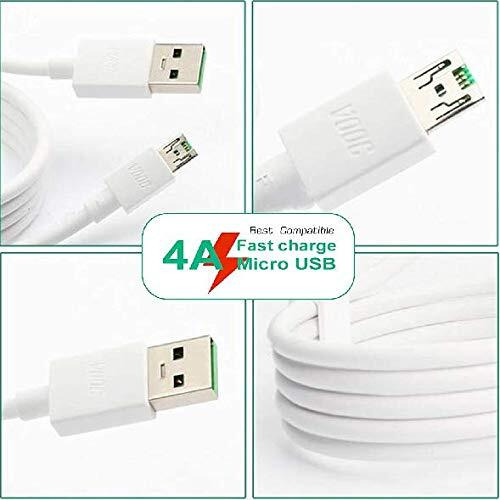 MYVN 20W Flash Super Vooc Micro Usb 7 Pin Data Sync Fast Charging Cable For Cellular Phones Oppo Reno/Oppo F9 Pro/ F11 Pro Upto 4Amp For All Oppo Smartphones