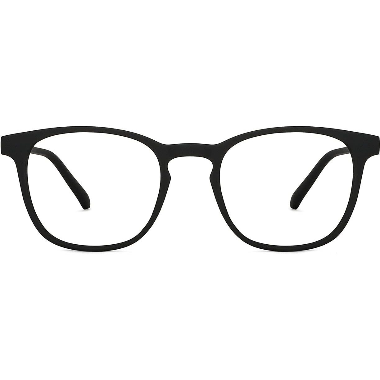 Zero Power Bluecut & Antiglare Computer Eyeglasses | Black Full Rim Square | As Seen On Shark Tank | Peyush Bansal Glasses | For Men & Women | Large | LB E14058