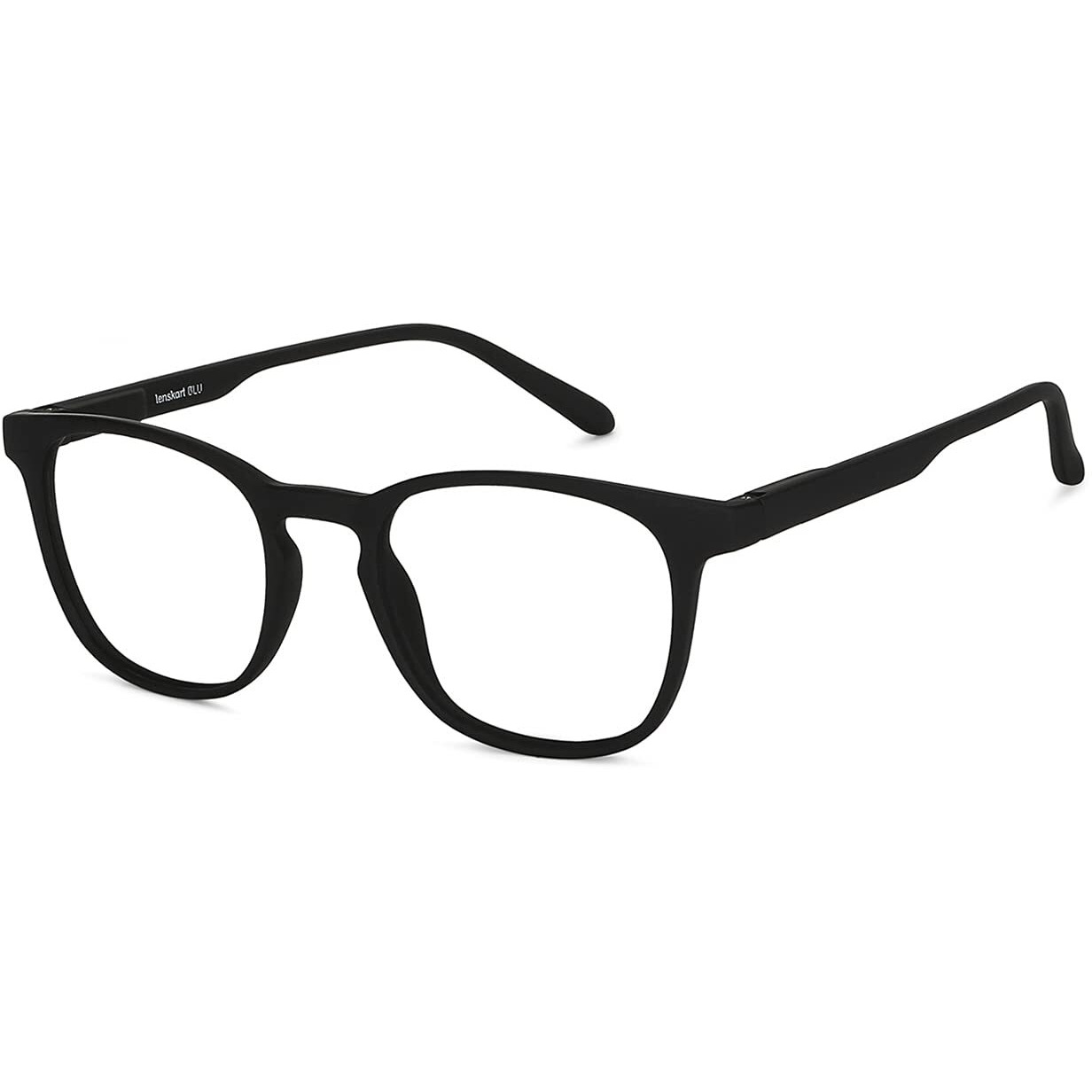 Zero Power Bluecut & Antiglare Computer Eyeglasses | Black Full Rim Square | As Seen On Shark Tank | Peyush Bansal Glasses | For Men & Women | Large | LB E14058