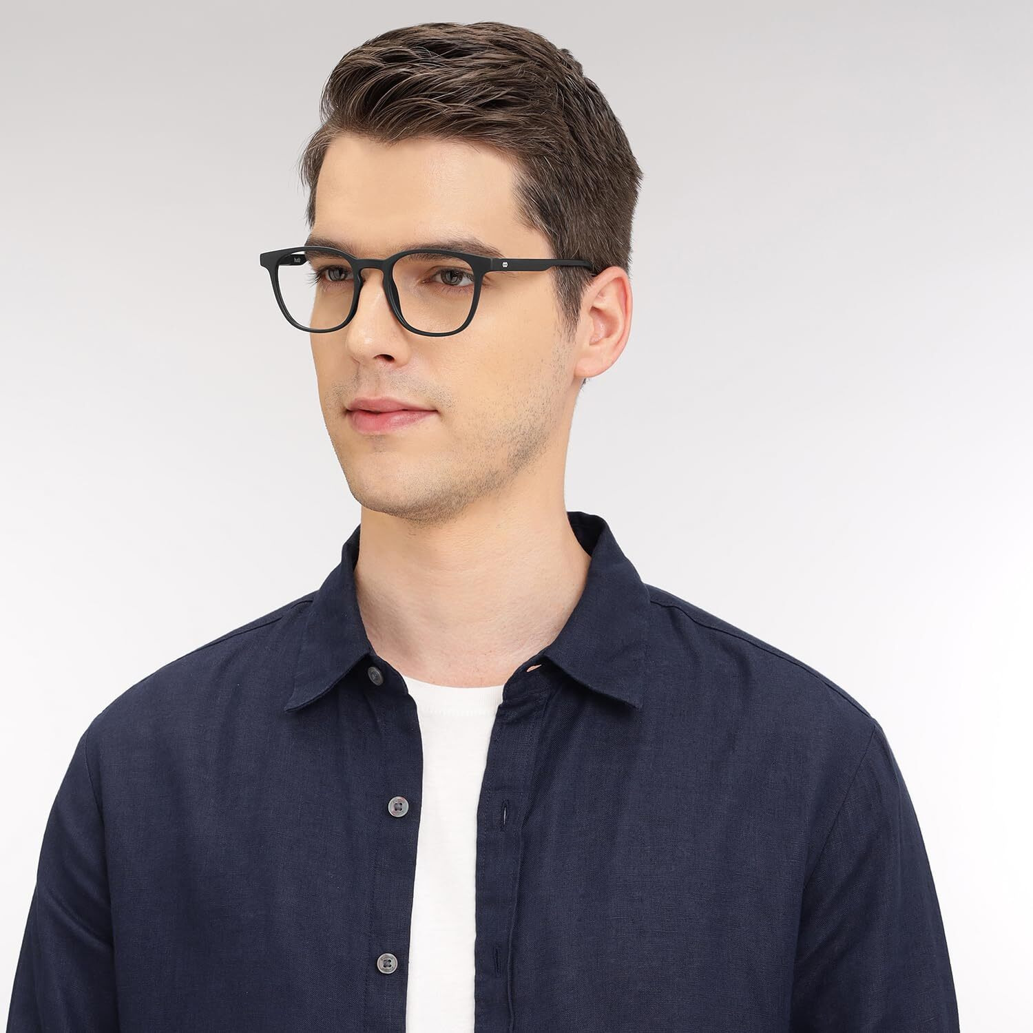 Zero Power Bluecut & Antiglare Computer Eyeglasses | Black Full Rim Square | As Seen On Shark Tank | Peyush Bansal Glasses | For Men & Women | Large | LB E14058