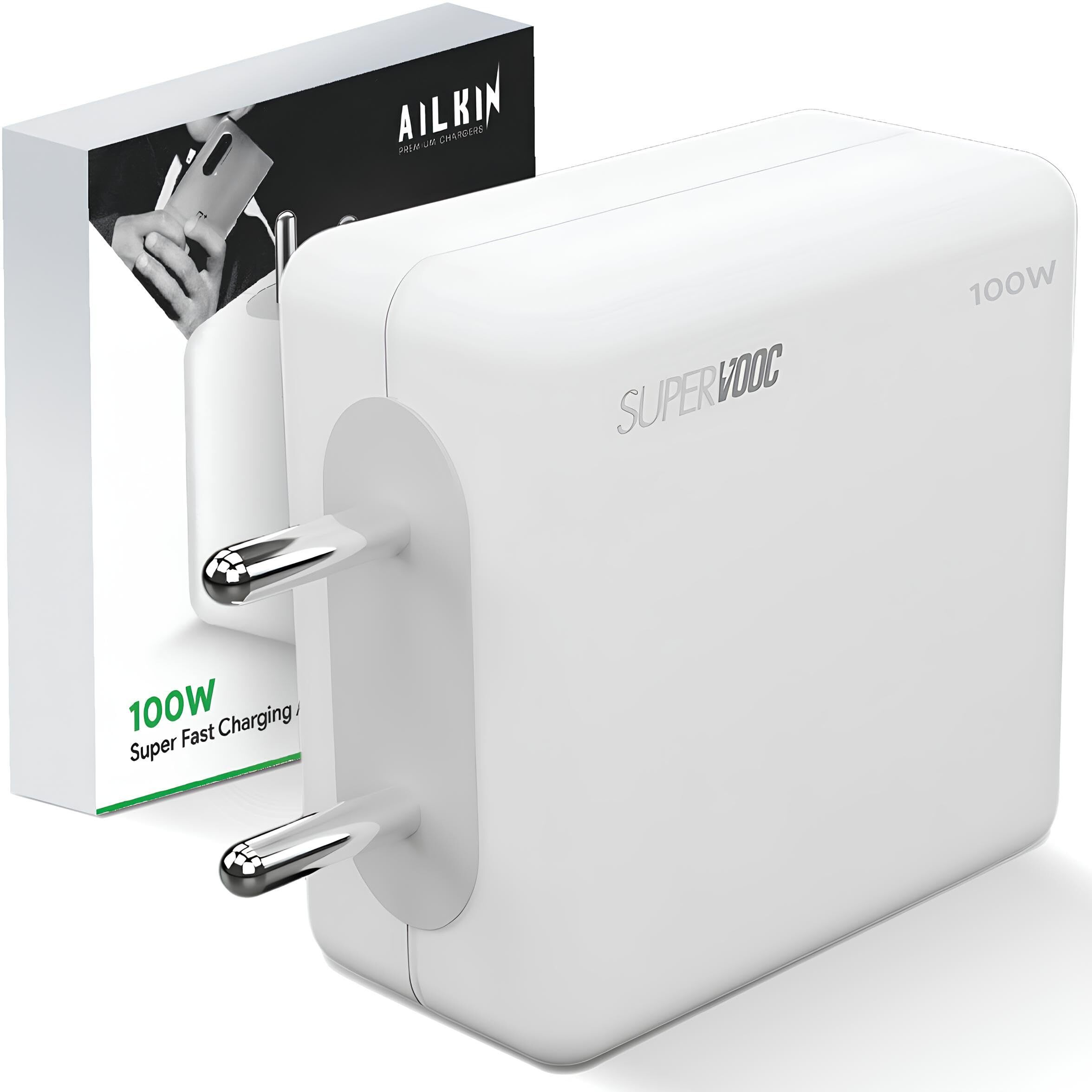 AILKIN Orginal SUPERVOOC 100W Ultra Fast Charger Adapter Only- True 100W PD Charging, Unleash True Power for OnePlus 12/12R/11/11R/10/10R, Nord CE 3 Lite 5G, Nord 2T 5G, Nord CE 2 Lite 5G, Nord 5G