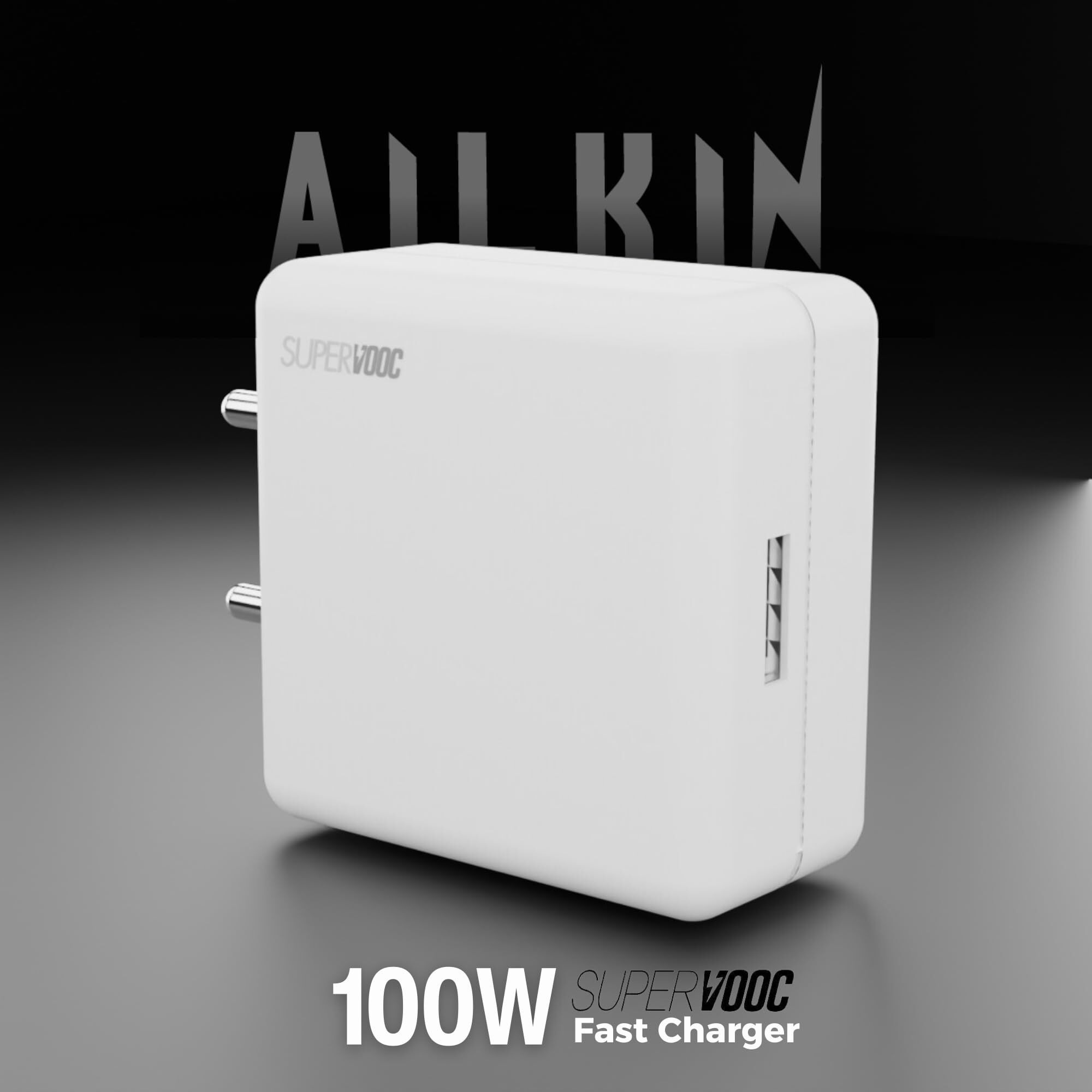 AILKIN Orginal SUPERVOOC 100W Ultra Fast Charger Adapter Only- True 100W PD Charging, Unleash True Power for OnePlus 12/12R/11/11R/10/10R, Nord CE 3 Lite 5G, Nord 2T 5G, Nord CE 2 Lite 5G, Nord 5G