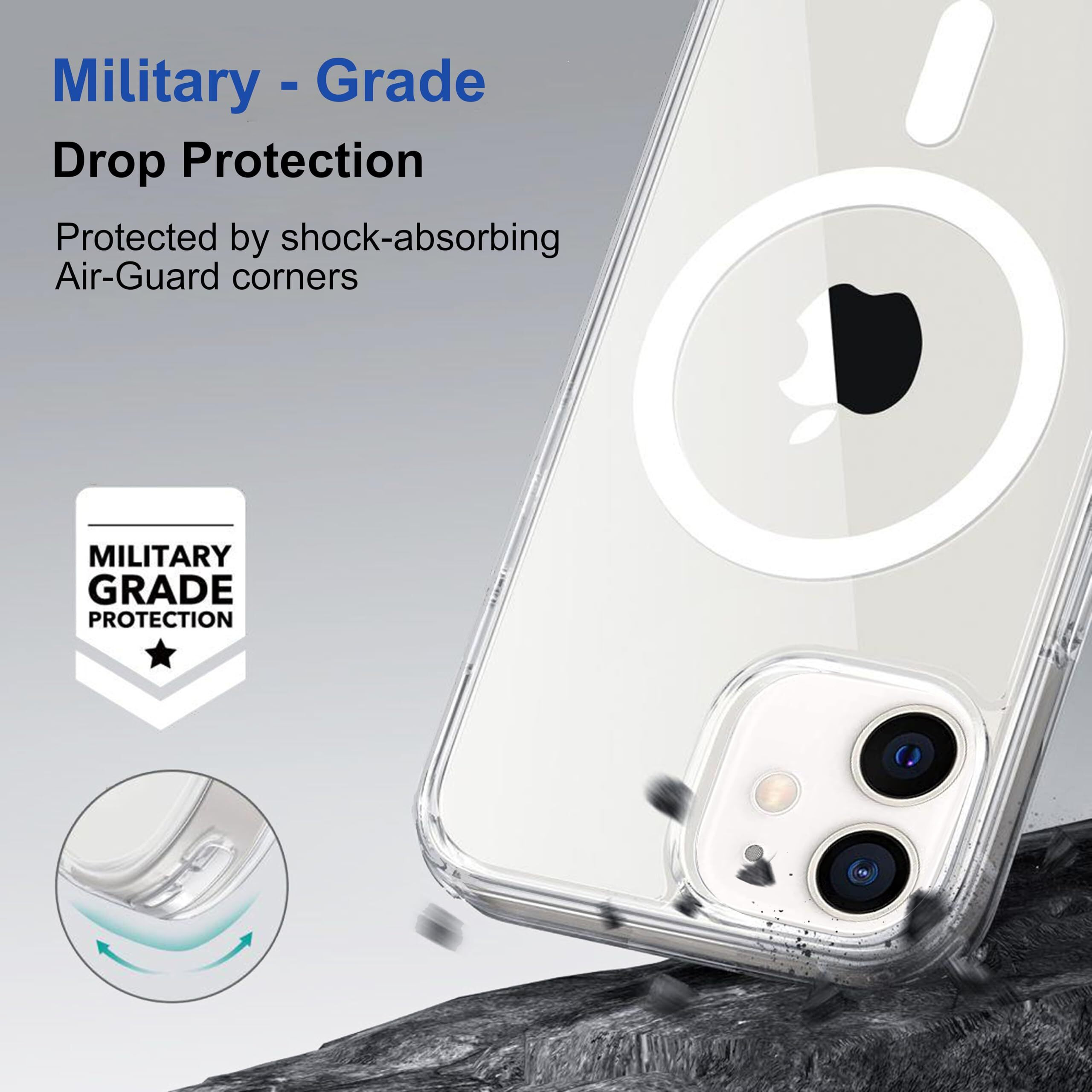 Zapcase Back Case Cover for iPhone 11 | Compatible for iPhone 11 Back Case Cover | Compatible with MagSafe | Scratch-Resistant Back Case Cover | Clear