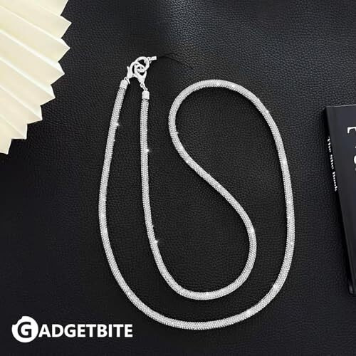 GadgetBite Diamond Charm Phone Lanyard - Cross body lanyard, Mobile Holder Strap, Hands-Free Neck Hanging Chain Accessory, Compatible with iPhone & Most Smartphones, Charms for Phone Case.(Silver)