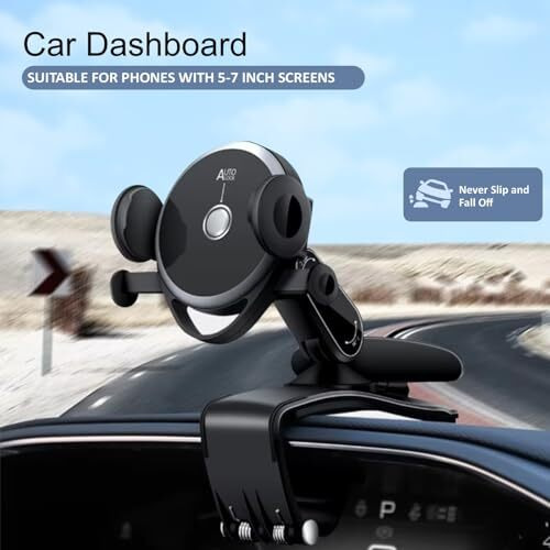 HUMBLE Universal 360 Car Phone Holder, Dashboard Phone Mount Clip Stand (CR-100) - Black