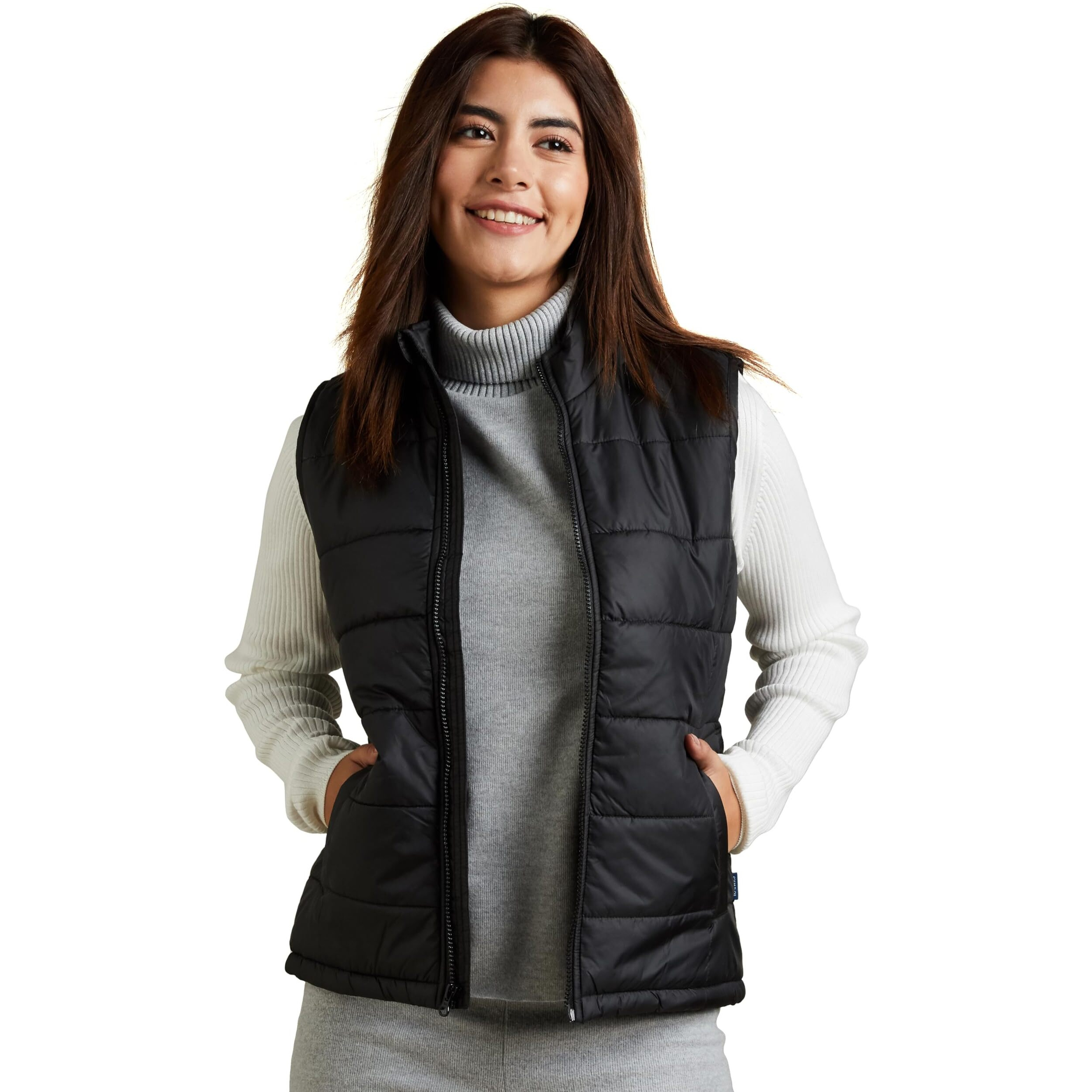 Amazon Brand - Symbol Women's Quilted Polyester Jacket (AW19KJ002_Black_Small)