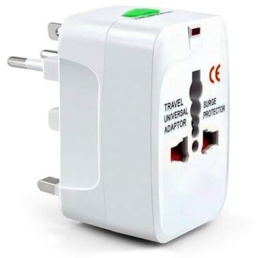 HUMBLE Universal Travel Adapter Plug - International Multipurpose All-in-One Solution for US, AUS, UK, EU, Europe, North/South America & 150+ Countries (Rectangle)