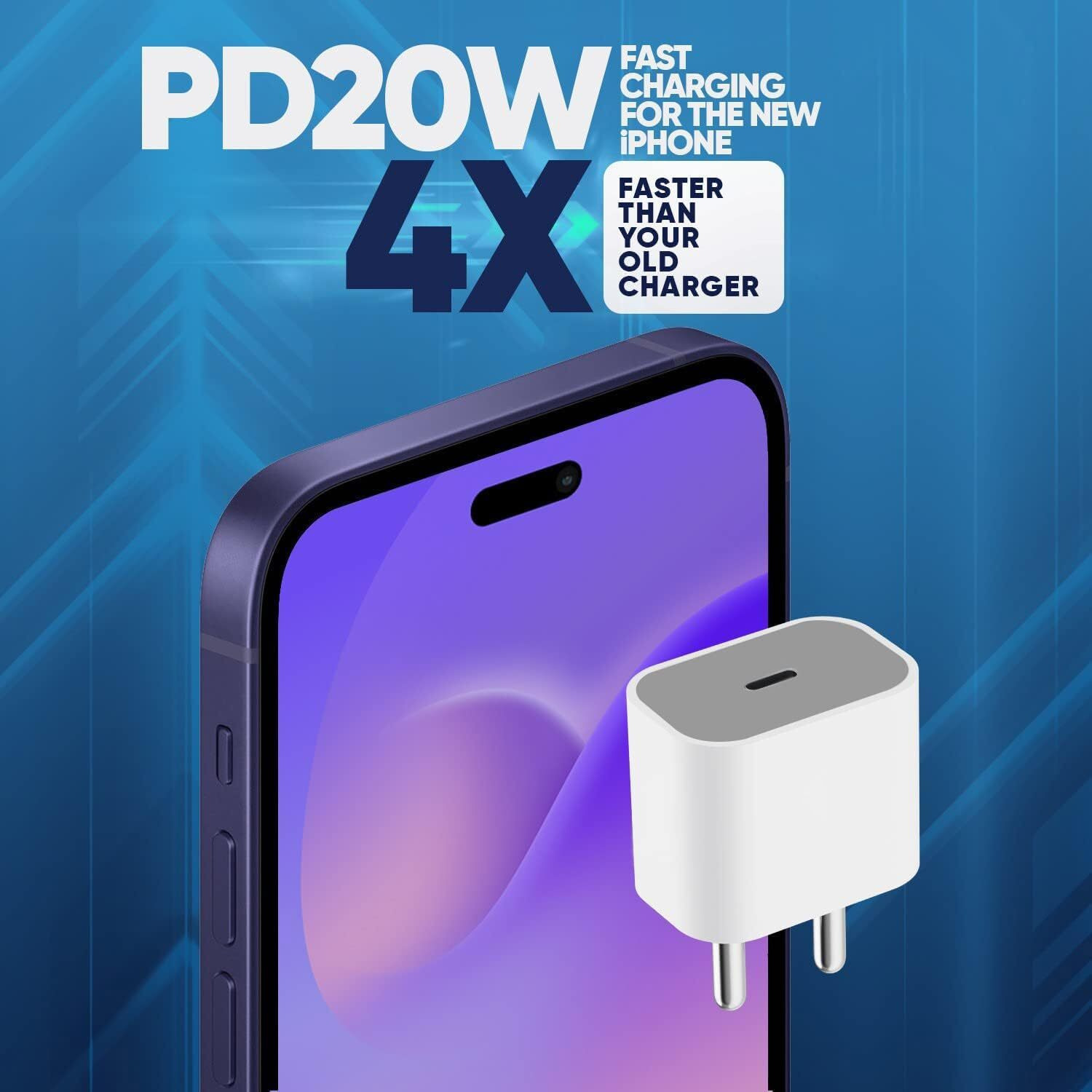 Sounce iPhone Charger Original 20W Adapter Fast Charging USB Type C Adaptor with C to Lightning Data Cable for iPhone 14 Plus 14 Pro Max iPhone 13 12 11 Series iPad and Other PD 3.0 Superfast 20 Watt