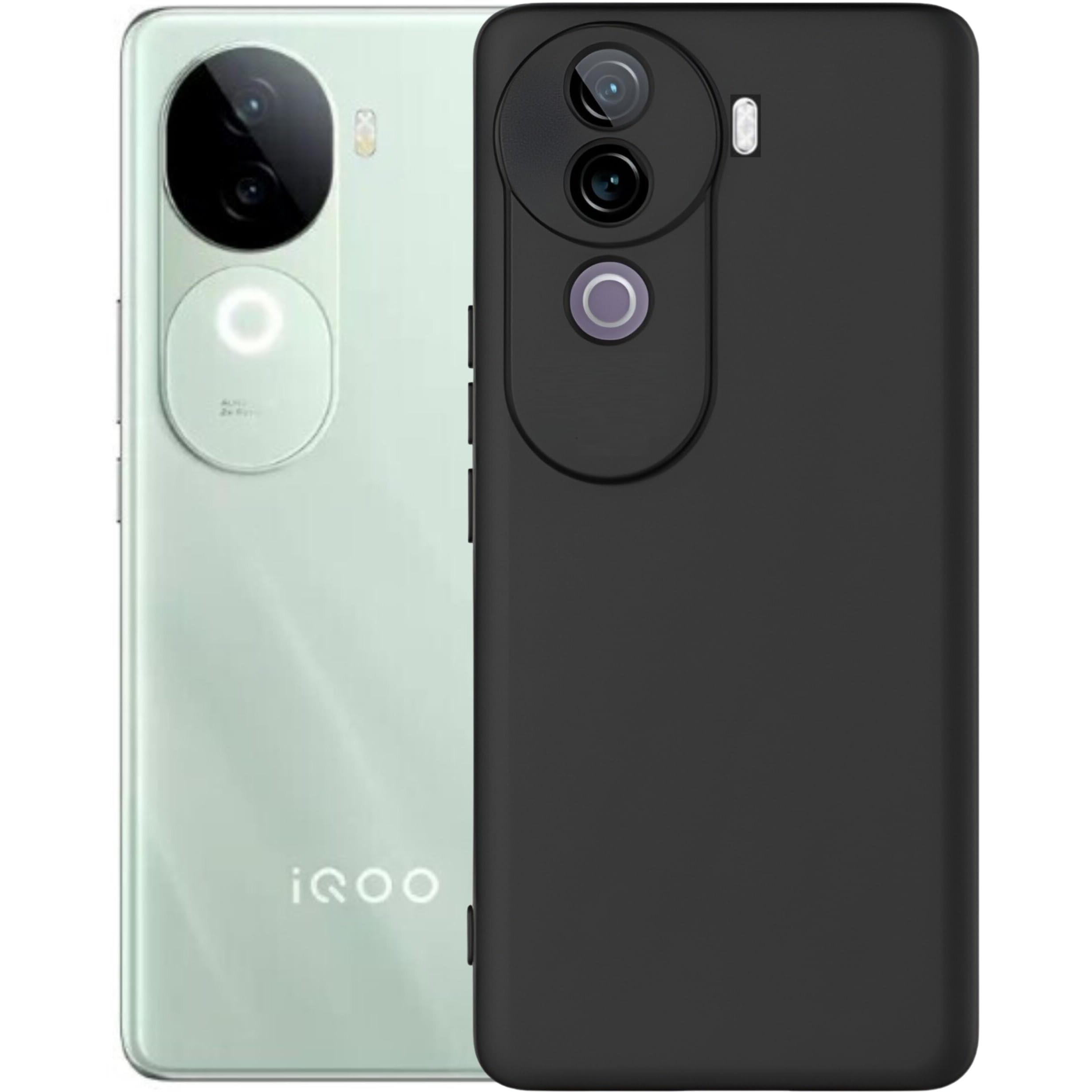SPAZY CASE iQOO Z9s 5G / Vivo V40e 5G Back Cover | Soft Silicone Slim Back Case Cover for iQOO Z9s 5G / Vivo V40e 5G - Black