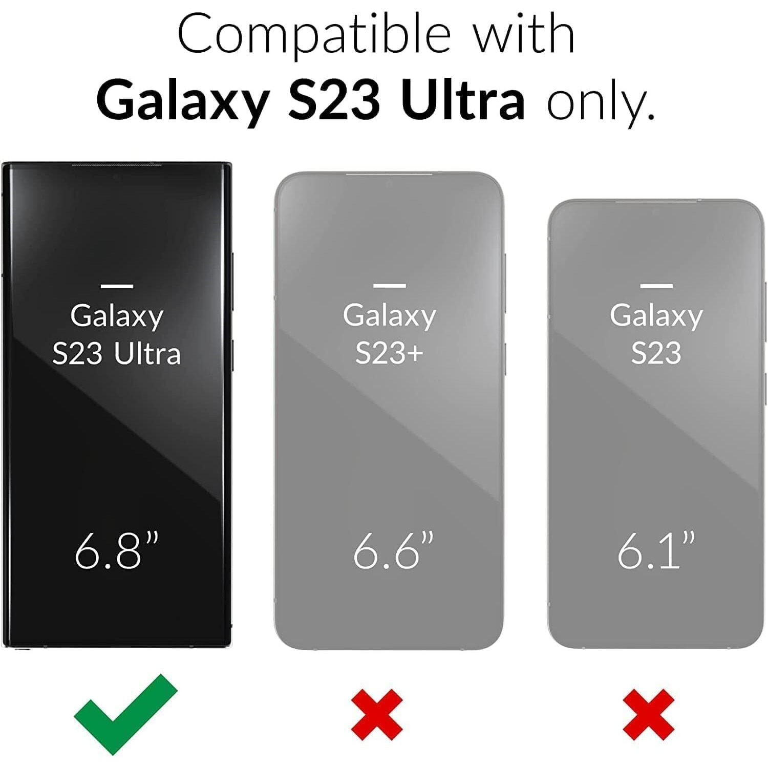 SHINESTAR Clear Case for Samsung Galaxy S23 Ultra 5G Compatible with Magnetic Charging- Premium Transparent Protective Cover with Enhanced Durability - Sleek and Slim Design - Black Magsafe