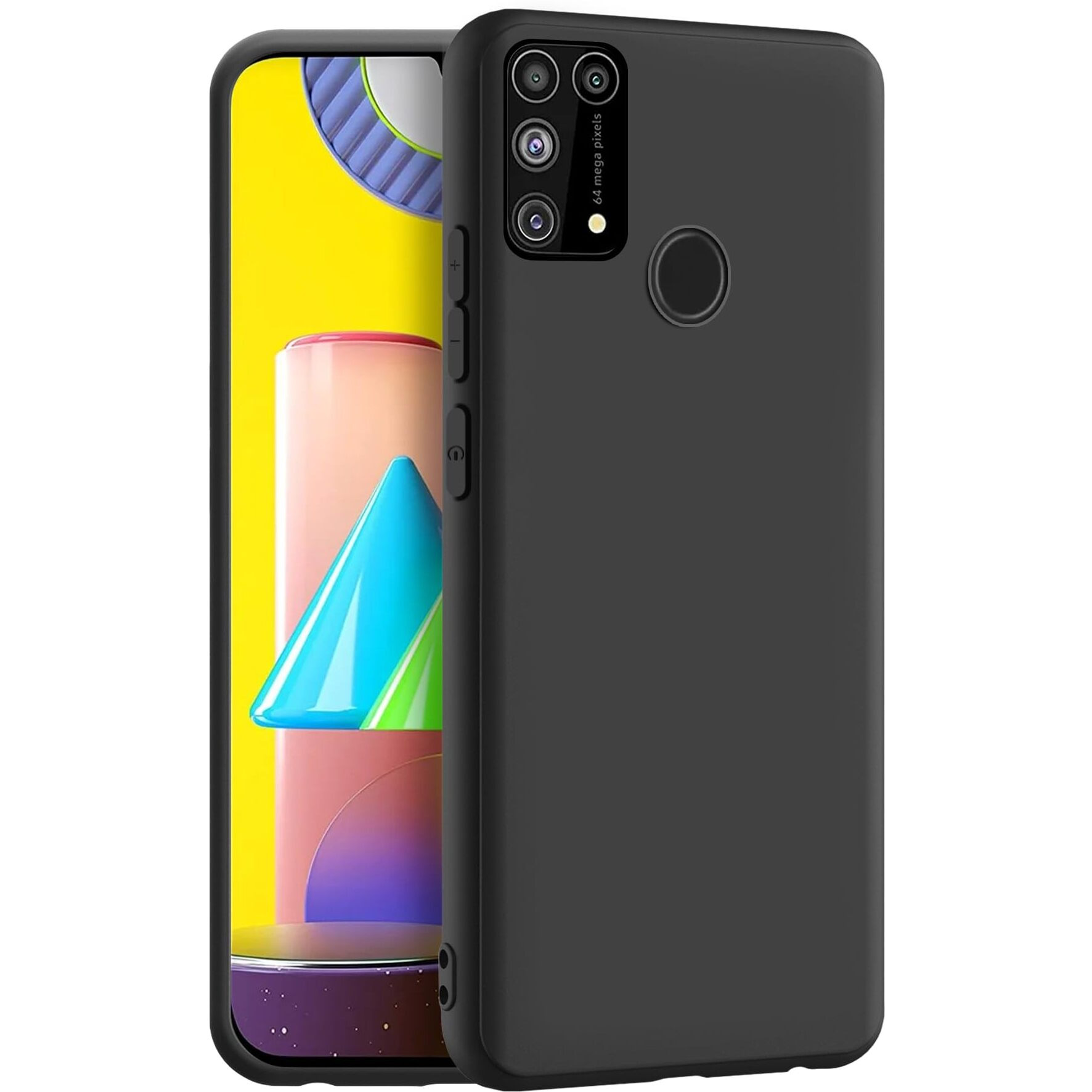 CEDO Samsung Galaxy M31 / F41 / M31 (4G) Prime Back Cover | Camera Bump Protection & Ultra Slim | Matte Soft Silicon Shock Proof Rubberised Back Case Cover (Black)