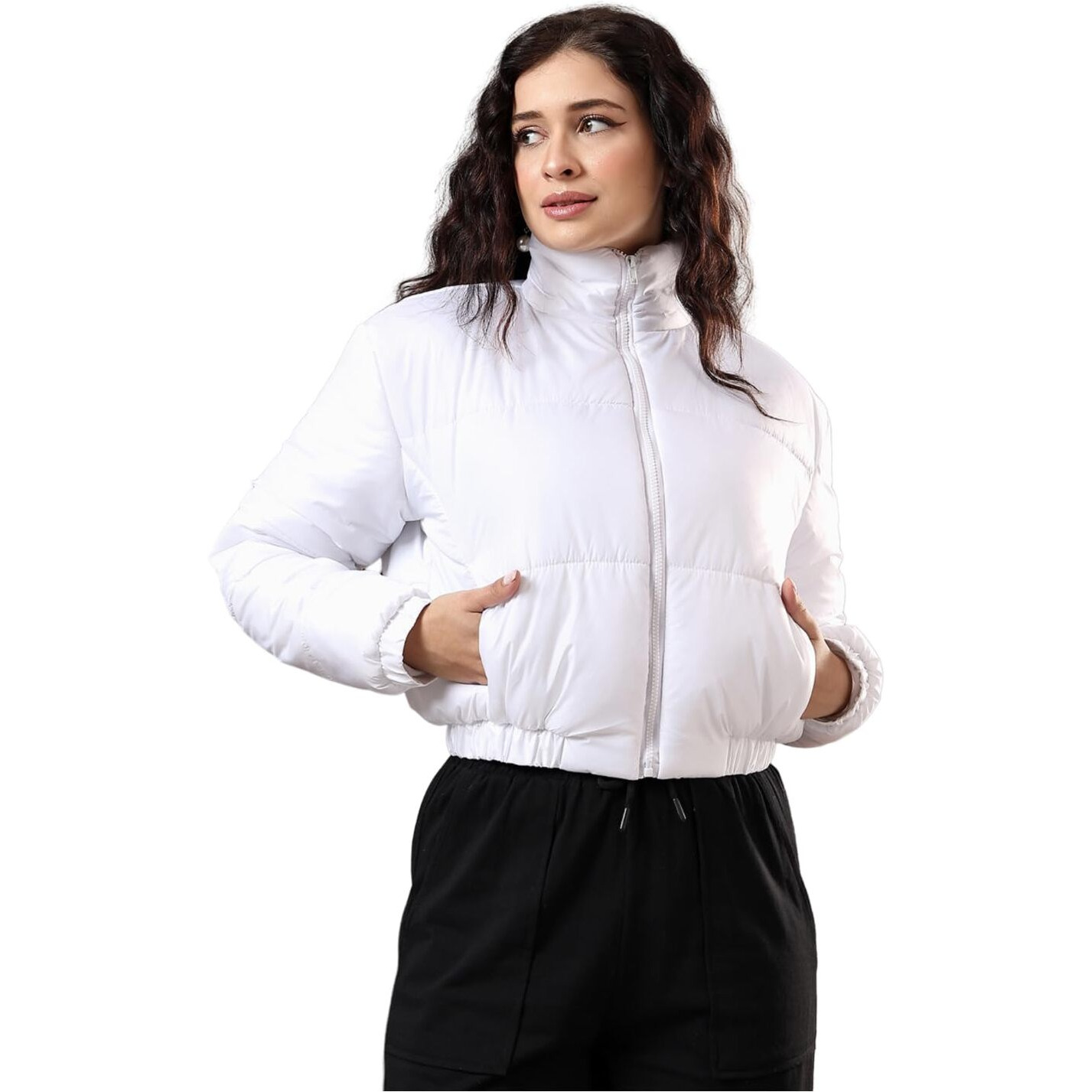 KOTTY Women Full Sleeve Solid Puffer Jacket