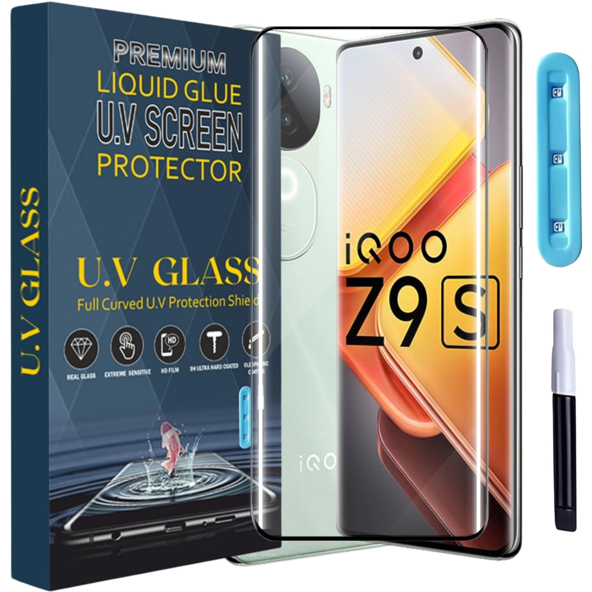 SPAZY CASE iQOO Z9s 5G Tempered Glass | 9H Full Glue Full HD, Full Edge Protection, Shatterproof, Anti Scratch Screen Guard for iQOO Z9s 5G