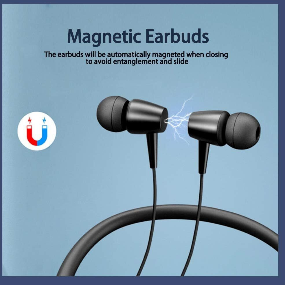 AUDIFY Bluetooth Neckband 5.1 Wireless Headphones with Mic, Deep Bass, 10mm Drivers, Clear Calls, Dual Pairing, Type C Fast Charging, Magnetic Buds, Voice Assistant & IPX5 Wireless Neckband (Black