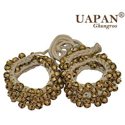 UAPAN Ghungroo (50 + 50) White Cotton String (2.5 cms)